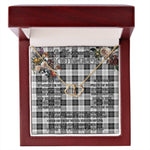To My Beautiful Soulmate Necklace In Your Eyes I Have Found My Home Clan Erskine Black and White Tartan Everlasting Love Necklace