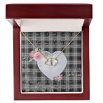 Gift To My Beautiful Girlfriend Valentine Necklace For Soulmate Anniversary Clan Grey Douglas Tartan Everlasting Love Necklace, Gift For Women, Gift For Wife, Gift For Girl Friend, Gift For Mother, Gift For Grandmother, Gift for Sister, Gift For Daughter, Gift for Mom
