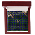 To My Beautiful Soulmate Necklace In Your Eyes I Have Found My Home Clan MacEwen Tartan Forever Love Necklace Tartan Gift for Girlfriend Everlasting Love Necklace