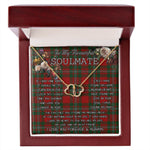 To My Beautiful Soulmate Necklace In Your Eyes I Have Found My Home Clan Gregor Tartan Forever Love Necklace Tartan Gift for Girlfriend Everlasting Love Necklace