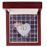 Gift To My Beautiful Girlfriend Valentine Necklace For Soulmate Anniversary Clan MacDonald Dress Modern Tartan Everlasting Love Necklace,valentine necklace, necklace girlfriend, necklace for wife, cute necklaces for girlfriend, jewelry for girlfriend, to my soulmate necklace, to my future wife necklace,