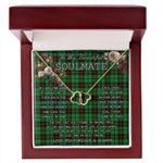 To My Beautiful Soulmate Necklace In Your Eyes I Have Found My Home Clan Douglas Hunting Tartan Forever Love Necklace Tartan Gift for Girlfriend Everlasting Love Necklace