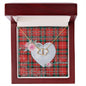 Gift To My Beautiful Girlfriend Valentine Necklace For Soulmate Anniversary Clan Glas Red Tartan Everlasting Love Necklace, Gift For Women, Gift For Wife, Gift For Girl Friend, Gift For Mother, Gift For Grandmother, Gift for Sister, Gift For Daughter, Gift for Mom