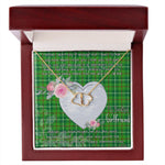 Gift To My Beautiful Girlfriend Valentine Necklace For Soulmate Anniversary Clan Galloway Hunting Tartan Everlasting Love Necklace, Gift For Women, Gift For Wife, Gift For Girl Friend, Gift For Mother, Gift For Grandmother, Gift for Sister, Gift For Daughter, Gift for Mom