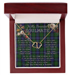 To My Beautiful Soulmate Necklace In Your Eyes I Have Found My Home Clan Donnachaidh Robertson Tartan Forever Love Necklace Tartan Gift for Girlfriend Everlasting Love Necklace