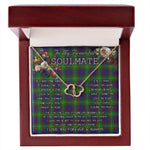 To My Beautiful Soulmate Necklace In Your Eyes I Have Found My Home Clan Durie Tartan Forever Love Necklace Tartan Gift for Girlfriend Everlasting Love Necklace