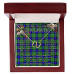 To My Beautiful Soulmate Necklace In Your Eyes I Have Found My Home Clan Armstrong Tartan Everlasting Love Necklace, Gift For Women, Gift For Wife, Gift For Girl Friend, Gift For Mother, Gift For Grandmother, Gift for Sister, Gift For Daughter, Gift for Mom