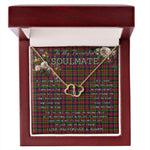 To My Beautiful Soulmate Necklace In Your Eyes I Have Found My Home Clan Graham Red Tartan Forever Love Necklace Tartan Gift for Girlfriend Everlasting Love Necklace