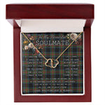 To My Beautiful Soulmate Necklace In Your Eyes I Have Found My Home Clan Denniston Tartan Forever Love Necklace Tartan Gift for Girlfriend Everlasting Love Necklace