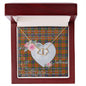 Gift To My Beautiful Girlfriend Valentine Necklace For Soulmate Anniversary Clan Grant of Edinchat Tartan Everlasting Love Necklace, Gift For Women, Gift For Wife, Gift For Girl Friend, Gift For Mother, Gift For Grandmother, Gift for Sister, Gift For Daughter, Gift for Mom