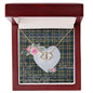 Gift To My Beautiful Girlfriend Valentine Necklace For Soulmate Anniversary Clan Scott Green Modern Tartan Everlasting Love Necklace,valentine necklace, necklace girlfriend, necklace for wife, cute necklaces for girlfriend, jewelry for girlfriend, to my soulmate necklace, to my future wife necklace,