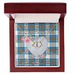 Gift To My Beautiful Girlfriend Valentine Necklace For Soulmate Anniversary Clan Stewart Muted Blue Tartan Everlasting Love Necklace,valentine necklace, necklace girlfriend, necklace for wife, cute necklaces for girlfriend, jewelry for girlfriend, to my soulmate necklace, to my future wife necklace,