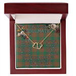 To My Beautiful Soulmate Necklace In Your Eyes I Have Found My Home Clan Menzies Green Ancient Tartan Forever Love Necklace Tartan Gift for Girlfriend Everlasting Love Necklace