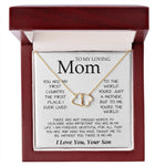 To My Loving Mom Necklace You're The World Necklace Gift For Mom From Son Mother's Day Everlasting Love Necklace
