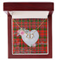 Gift To My Beautiful Girlfriend Valentine Necklace For Soulmate Anniversary Clan Sandilands Red Tartan Everlasting Love Necklace,valentine necklace, necklace girlfriend, necklace for wife, cute necklaces for girlfriend, jewelry for girlfriend, to my soulmate necklace, to my future wife necklace,