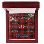 To My Beautiful Soulmate Necklace In Your Eyes I Have Found My Home Clan MacIver Tartan Forever Love Necklace Tartan Gift for Girlfriend Everlasting Love Necklace