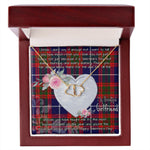 Gift To My Beautiful Girlfriend Valentine Necklace For Soulmate Anniversary Clan Pennycook Tartan Everlasting Love Necklace,valentine necklace, necklace girlfriend, necklace for wife, cute necklaces for girlfriend, jewelry for girlfriend, to my soulmate necklace, to my future wife necklace,