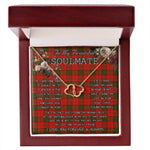 To My Beautiful Soulmate Necklace In Your Eyes I Have Found My Home Clan Adair Tartan Everlasting Love Necklace, Gift For Women, Gift For Wife, Gift For Girl Friend, Gift For Mother, Gift For Grandmother, Gift for Sister, Gift For Daughter, Gift for Mom