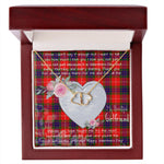 Gift To My Beautiful Girlfriend Valentine Necklace For Soulmate Anniversary Clan Abernethy Tartan Everlasting Love Necklace, Gift For Women, Gift For Wife, Gift For Girl Friend, Gift For Mother, Gift For Grandmother, Gift for Sister, Gift For Daughter, Gift for Mom