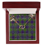 To My Beautiful Soulmate Necklace In Your Eyes I Have Found My Home Clan Ayrshire Tartan Everlasting Love Necklace, Gift For Women, Gift For Wife, Gift For Girl Friend, Gift For Mother, Gift For Grandmother, Gift for Sister, Gift For Daughter, Gift for Mom