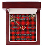 To My Beautiful Soulmate Necklace In Your Eyes I Have Found My Home Clan MacIntyre Modern Tartan Forever Love Necklace Tartan Gift for Girlfriend Everlasting Love Necklace