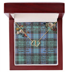 To My Beautiful Soulmate Necklace In Your Eyes I Have Found My Home Clan Mitchell Ancient Tartan Forever Love Necklace Tartan Gift for Girlfriend Everlasting Love Necklace