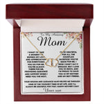 To my Amazing Mom Gift From Son Mother's Day Necklace, Mother's Day Everlasting Love Necklace