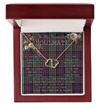 To My Beautiful Soulmate Necklace In Your Eyes I Have Found My Home Clan Macdonald Tartan Forever Love Necklace Tartan Gift for Girlfriend Everlasting Love Necklace