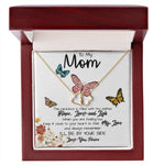 To My Mom Necklace, I'll Be By Your Side, To My Mom Gift Necklace, Mother's Day Everlasting Love Necklace
