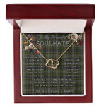 To My Beautiful Soulmate Necklace In Your Eyes I Have Found My Home Clan Davidson Tulloch Dress Tartan Forever Love Necklace Tartan Gift for Girlfriend Everlasting Love Necklace