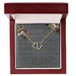 To My Beautiful Soulmate Necklace In Your Eyes I Have Found My Home Clan Gladstone Hunting Tartan Forever Love Necklace Tartan Gift for Girlfriend Everlasting Love Necklace