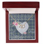 Gift To My Beautiful Girlfriend Valentine Necklace For Soulmate Anniversary Clan Boswell Tartan Everlasting Love Necklace, Gift For Women, Gift For Wife, Gift For Girl Friend, Gift For Mother, Gift For Grandmother, Gift for Sister, Gift For Daughter, Gift for Mom