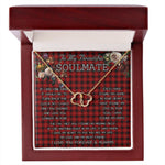 To My Beautiful Soulmate Necklace In Your Eyes I Have Found My Home Clan MacIver Red Tartan Forever Love Necklace Tartan Gift for Girlfriend Everlasting Love Necklace