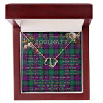To My Beautiful Soulmate Necklace In Your Eyes I Have Found My Home Clan MacArthur Milton Tartan Forever Love Necklace Tartan Gift for Girlfriend Everlasting Love Necklace
