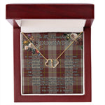 To My Beautiful Soulmate Necklace In Your Eyes I Have Found My Home Clan Cunningham Burgundy Tartan Everlasting Love Necklace