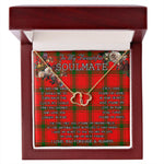 To My Beautiful Soulmate Necklace In Your Eyes I Have Found My Home Clan MacDonald of Sleat Tartan Forever Love Necklace Tartan Gift for Girlfriend Everlasting Love Necklace