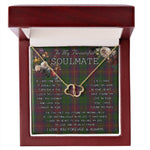 To My Beautiful Soulmate Necklace In Your Eyes I Have Found My Home Clan Cairns Hunting Tartan Everlasting Love Necklace