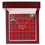 To My Beautiful Soulmate Necklace In Your Eyes I Have Found My Home Clan Rose Tartan Forever Love Necklace Tartan Gift for Girlfriend Everlasting Love Necklace