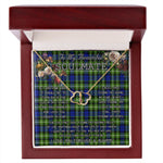 To My Beautiful Soulmate Necklace In Your Eyes I Have Found My Home Clan Monteith Hunting Tartan Forever Love Necklace Tartan Gift for Girlfriend Everlasting Love Necklace