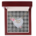 Gift To My Beautiful Girlfriend Valentine Necklace For Soulmate Anniversary Clan Sandilands Grey Tartan Everlasting Love Necklace,valentine necklace, necklace girlfriend, necklace for wife, cute necklaces for girlfriend, jewelry for girlfriend, to my soulmate necklace, to my future wife necklace,