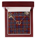 To My Beautiful Soulmate Necklace In Your Eyes I Have Found My Home Clan Brown Modern Tartan Everlasting Love Necklace