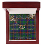 To My Beautiful Soulmate Necklace In Your Eyes I Have Found My Home Clan Gunn Modern Tartan Forever Love Necklace Tartan Gift for Girlfriend Everlasting Love Necklace