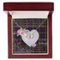 Gift To My Beautiful Girlfriend Valentine Necklace For Soulmate Anniversary Clan MacDonell Of Glengarry Modern Tartan Everlasting Love Necklace,valentine necklace, necklace girlfriend, necklace for wife, cute necklaces for girlfriend, jewelry for girlfriend, to my soulmate necklace, to my future wife necklace,