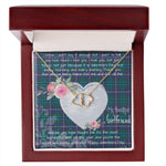 Gift To My Beautiful Girlfriend Valentine Necklace For Soulmate Anniversary Clan Douglas Tartan Everlasting Love Necklace, Gift For Women, Gift For Wife, Gift For Girl Friend, Gift For Mother, Gift For Grandmother, Gift for Sister, Gift For Daughter, Gift for Mom