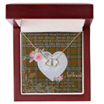 Gift To My Beautiful Girlfriend Valentine Necklace For Soulmate Anniversary Clan Scott Brown Modern Tartan Everlasting Love Necklace,valentine necklace, necklace girlfriend, necklace for wife, cute necklaces for girlfriend, jewelry for girlfriend, to my soulmate necklace, to my future wife necklace,