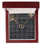 To My Beautiful Soulmate Necklace In Your Eyes I Have Found My Home Clan Clergy Purple Tartan Everlasting Love Necklace