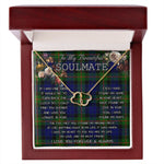 To My Beautiful Soulmate Necklace In Your Eyes I Have Found My Home Clan Gunn Tartan Forever Love Necklace Tartan Gift for Girlfriend Everlasting Love Necklace