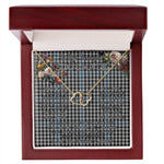 To My Beautiful Soulmate Necklace In Your Eyes I Have Found My Home Clan Gladstone Tartan Forever Love Necklace Tartan Gift for Girlfriend Everlasting Love Necklace