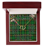 To My Beautiful Soulmate Necklace In Your Eyes I Have Found My Home Clan Wallace Hunting Tartan Everlasting Love Necklace