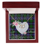 Gift To My Beautiful Girlfriend Valentine Necklace For Soulmate Anniversary Clan Russell Tartan Everlasting Love Necklace,valentine necklace, necklace girlfriend, necklace for wife, cute necklaces for girlfriend, jewelry for girlfriend, to my soulmate necklace, to my future wife necklace,
